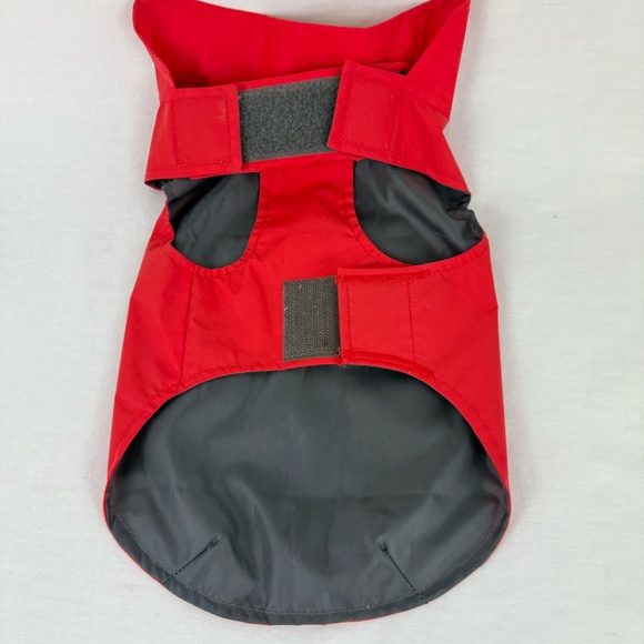 RC Pets Size X-Small Waterproof Red and Grey Dog Jacket Adjustable Velcro - Picture 3 of 10